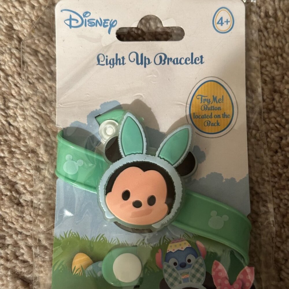 Disney Mickey Mouse Tsum Tsum Easter Bunny Ears Light Up Bracelet NEW IN PACKAGE